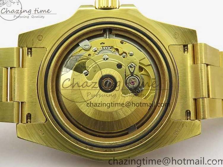 LN A2836 YG Dial Best Edition Wrapped Wrapped Bracelet Submariner Black 116618 D1F YG on 0207